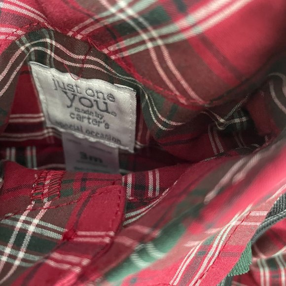 SOLD CARTERS Just One You 3-Pc Special Occasion Plaid Top, Corduroy Pants - Picture 6 of 11